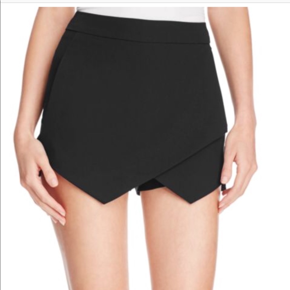 Aqua faux wrap skort